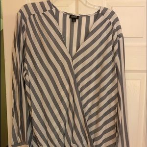 ANA gray and white top